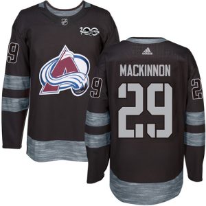 NHL Colorado Avalanche Trikot #29 Nathan MacKinnon Authentic Schwarz 1917-2017 100th Anniversary